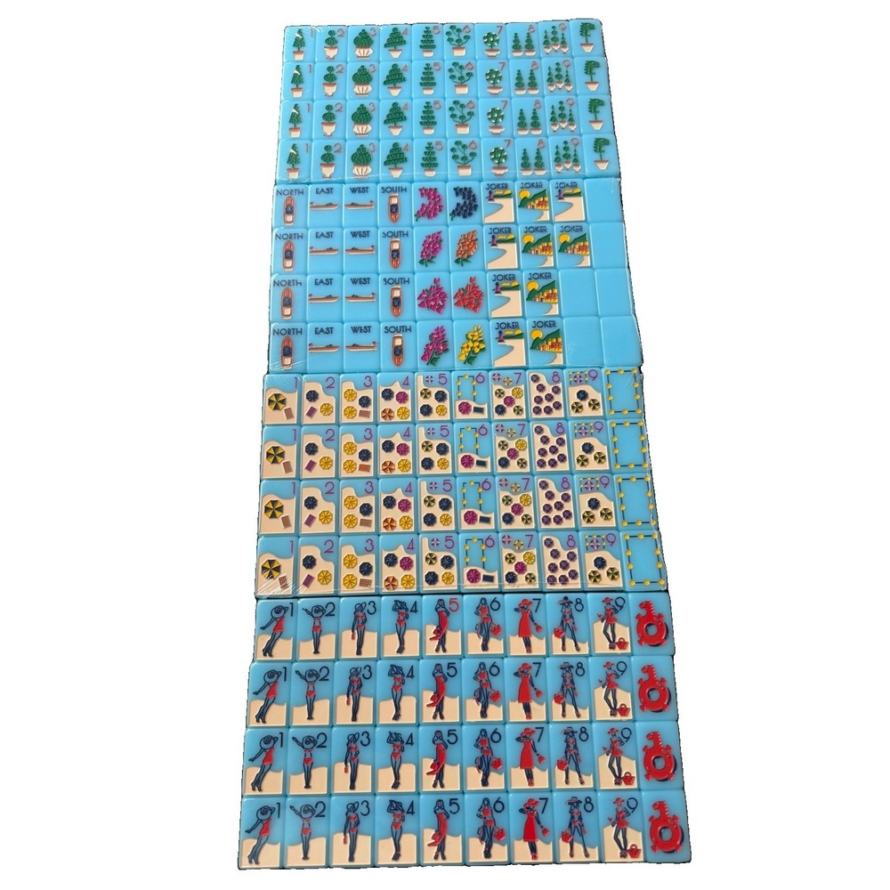 NEW! Beautiful Blue Travel Mahjong Tiles – American 160 Tiles - Riviera Beach - Picture 11 of 16